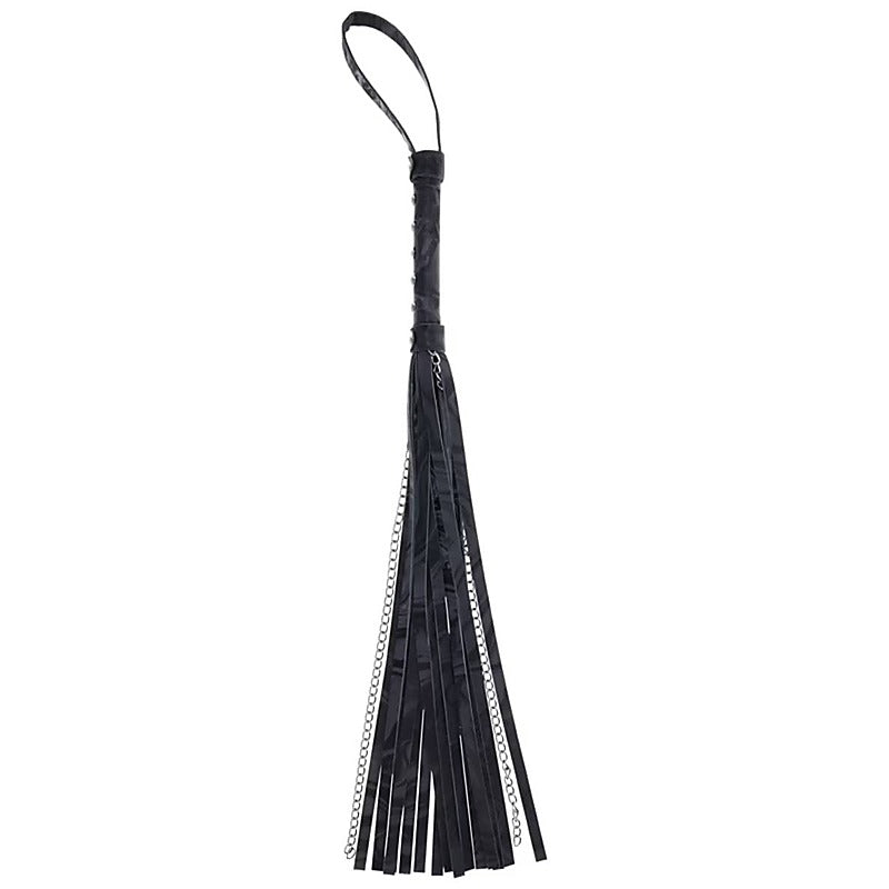 Velvet Noir Chain BDSM Play Flogger by Sportsheets - Whips And Crops