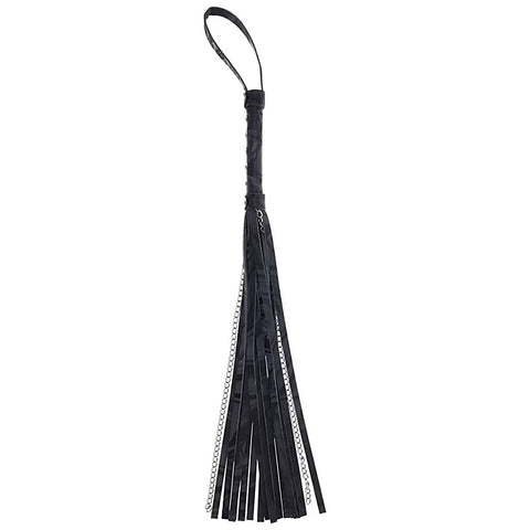 Velvet Noir Chain BDSM Play Flogger by Sportsheets - Whips And Crops