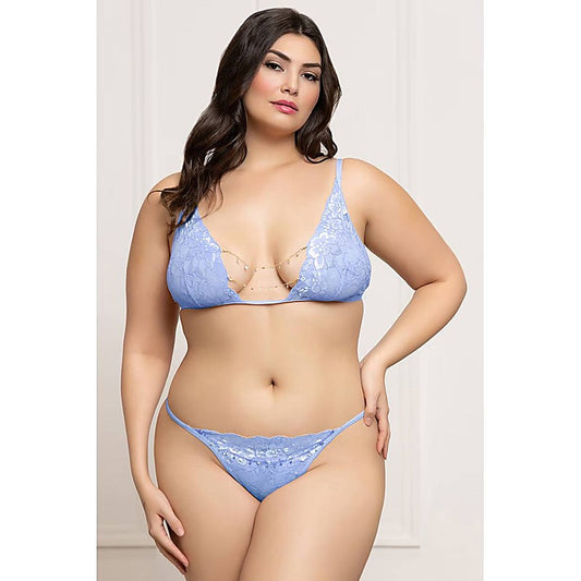 Seven 'til Midnight Two Piece Bra Set Periwinkle OSX