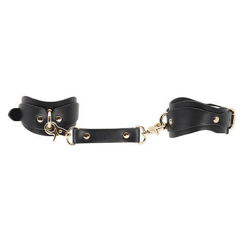 Shaped Bondage Ankle Cuffs by Love In Leather - Collars and Leads
