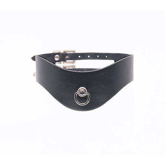 Love In Leather Double Strap Bondage Collar - Collars and Leads