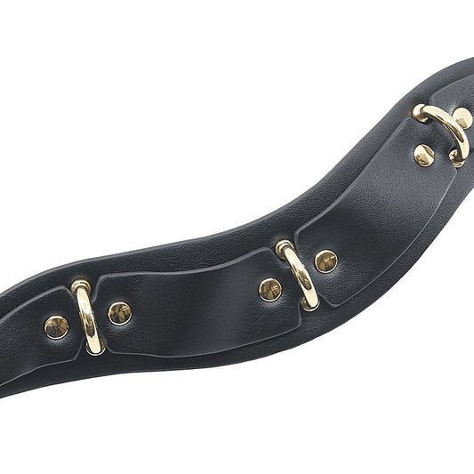 Love In Leather Posture BDSM Collar With Rings - Collars and Leads