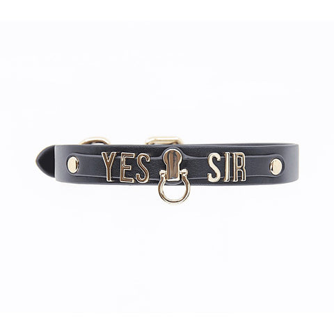 Yes Sir BDSM Play Collar by Love In Leather - Collars and Leads