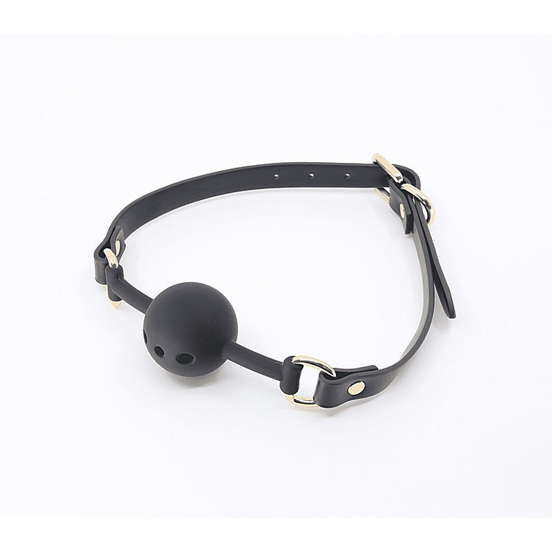 Breathable Gag With Silicone Ball by Love In Leather - Bondage Gags and Bits