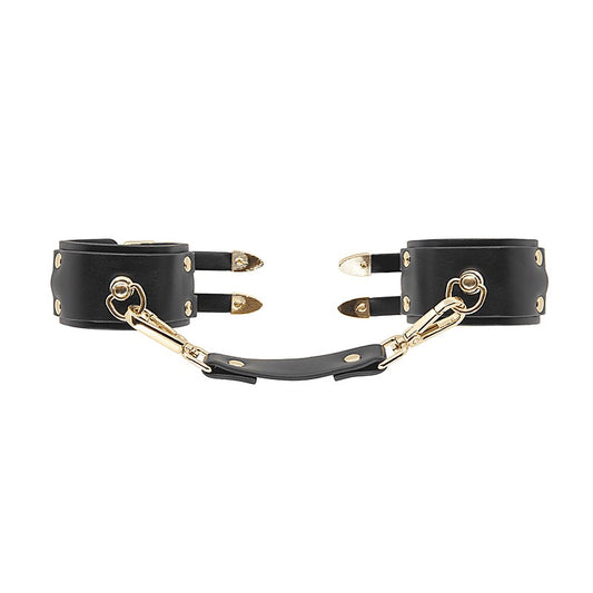 Love In Leather Double Straps Bondage Cuffs