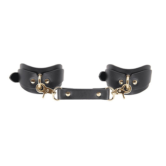 Love In Leather Shaped BDSM Play Wrist Cuffs