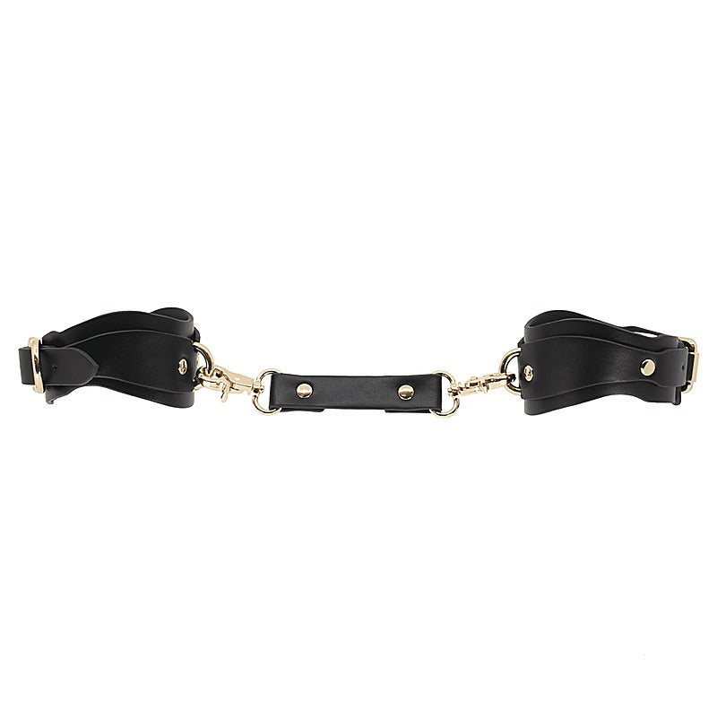 Shaped BDSM Play Wrist Cuffs by Love In Leather - Cuffs And Restraints
