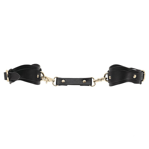 Shaped BDSM Play Wrist Cuffs by Love In Leather - Cuffs And Restraints