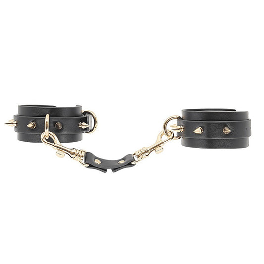 Love In Leather Spiked Faux Leather Wrist Cuffs