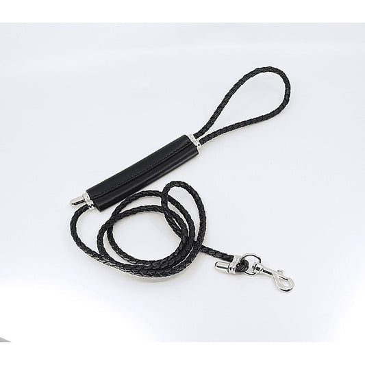 Love In Leather Braided Lead With Coloured Hardware - Collars and Leads