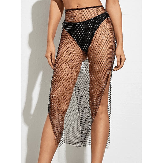 Muse Diamante Womens Mesh Skirt - Her Fetish