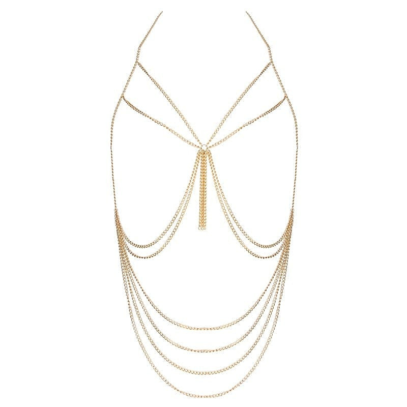 Premium Tassel BDSM Chain Harness by Muse - Cuffs And Restraints