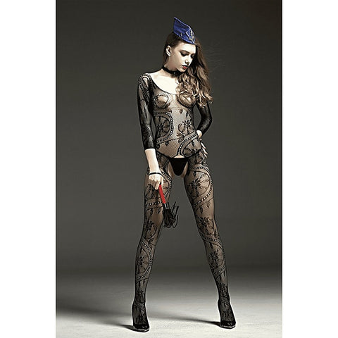 Rimes Salute Womens Body Stocking by Love In Leather - Her Fetish