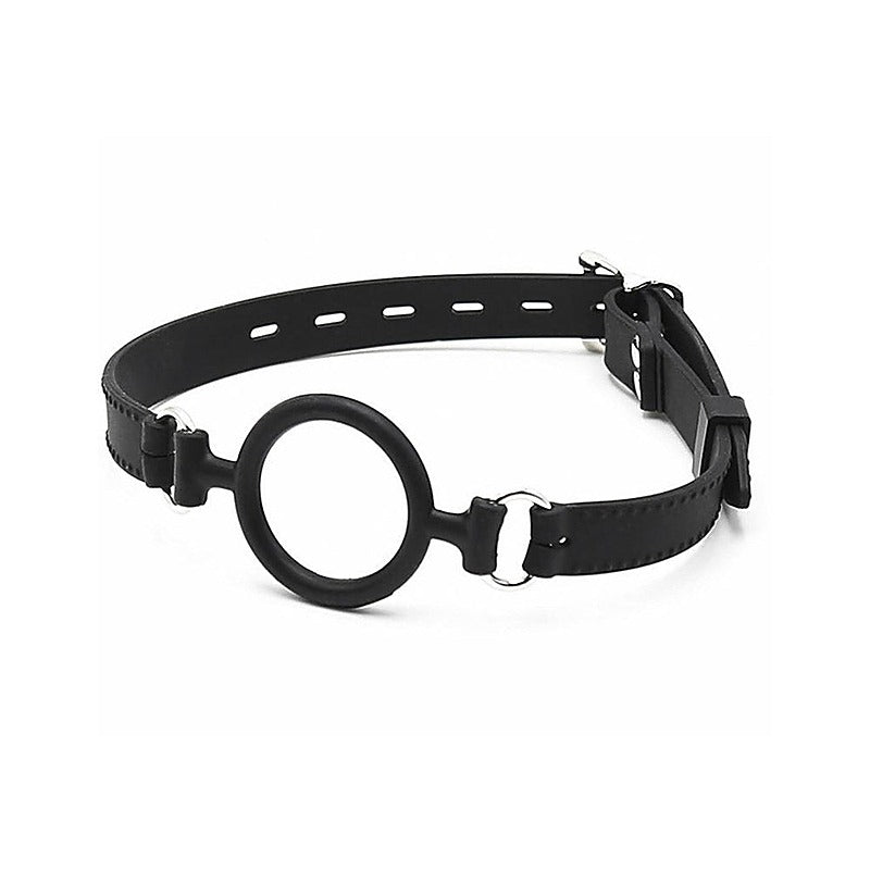 Love In Leather BDSM Play Silicone O Ring Gag - Bondage Gags and Bits