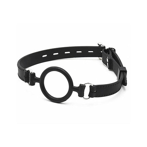 Love In Leather BDSM Play Silicone O Ring Gag - Bondage Gags and Bits