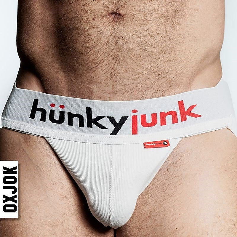 Oxballs Hunker Slider Strap Mens Jock White Snow - Jocks and G-Strings