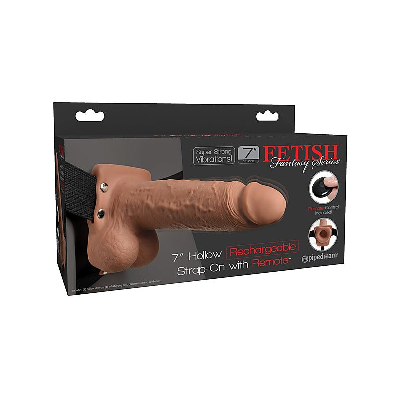 Fetish Fantasy 7" Hollow Rechargeable Strap-On - Strap On Sextoys