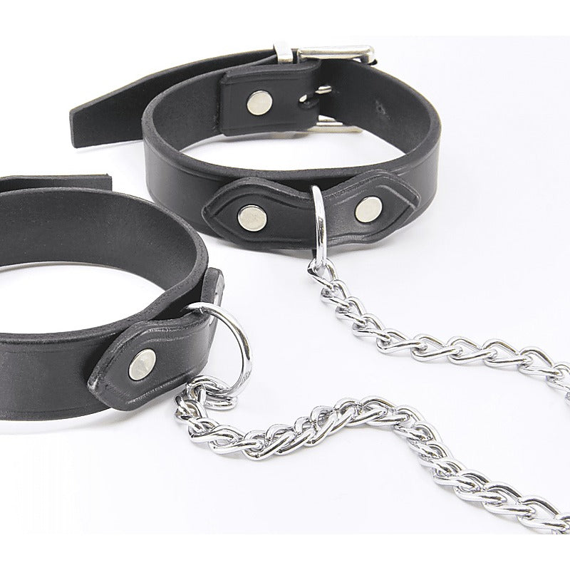 Bondage Leather Ankle Restraints by Love In Leather - Cuffs And Restraints