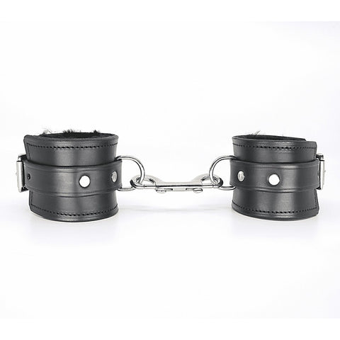 Sheepskin Lined Ankle Restraints by Love In Leather - Cuffs And Restraints