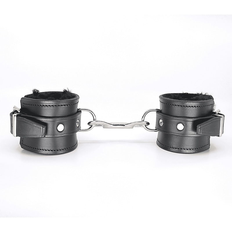 Sheepskin Lined Ankle Restraints by Love In Leather - Cuffs And Restraints