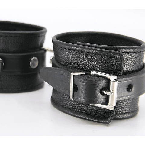 Soft Grained Leather Ankle Restraints by Love In Leather - Cuffs And Restraints