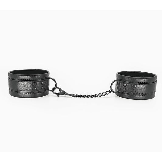 Love In Leather Padded Faux Leather Ankle Restraints - Cuffs And Restraints
