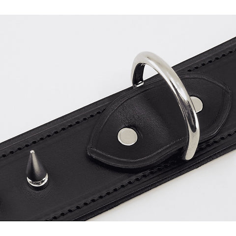 BDSM Collar With Long Spikes by Love In Leather - Collars and Leads