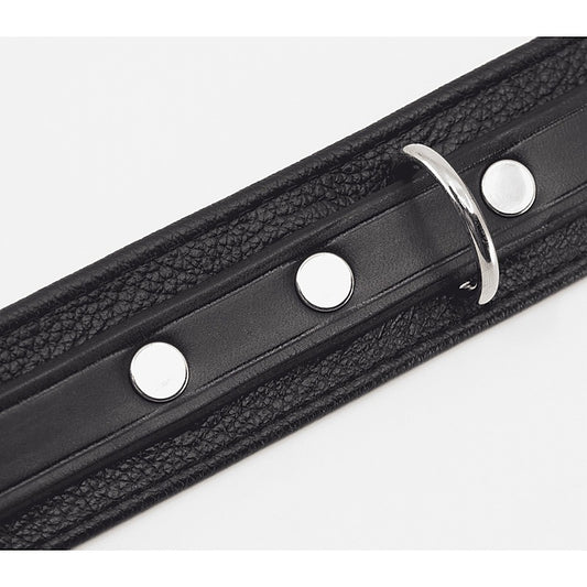Love In Leather Flat & Grained Italian Leather Collar - Collars and Leads