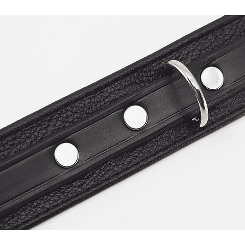 Flat & Grained Italian Leather Collar by Love In Leather - Collars and Leads