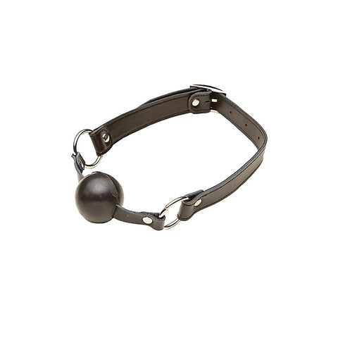 BDSM Play Gag with Solid Ball by Love In Leather - Bondage Gags and Bits