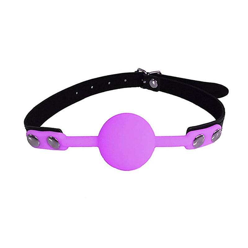 Fetish Play Gag with Silicone Ball by Love In Leather - Bondage Gags and Bits