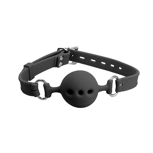 Love In Leather Silicone Gag with Breathable Ball