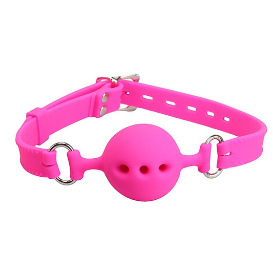 Love In Leather Silicone Gag with Breathable Ball
