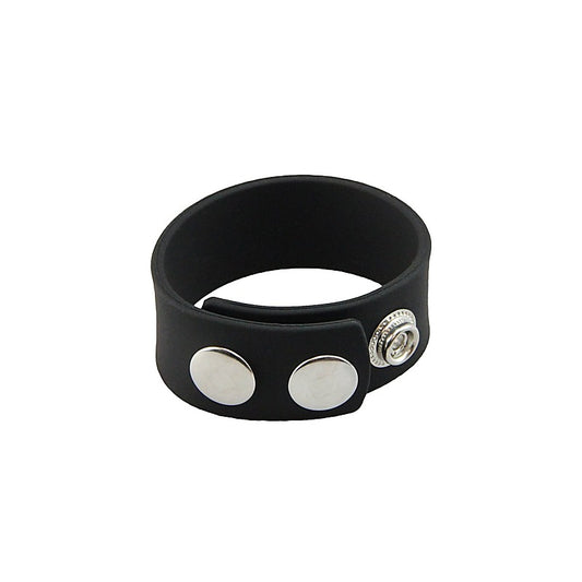 Love In Leather Adjustable Mens Silicone Cock Band - Stretchy Cock Rings