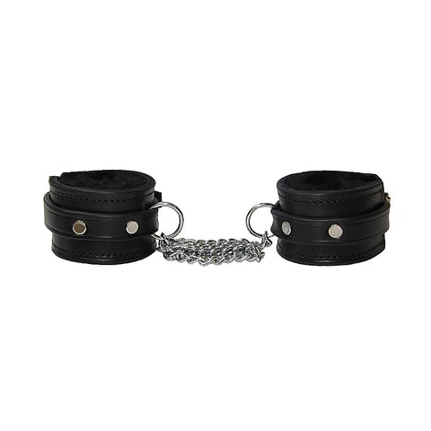 Love In Leather Sheepskin Lined Leather Wrist Cuffs