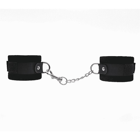 Love In Leather Lightly Padded Velveteen Hand Cuffs - Cuffs And Restraints