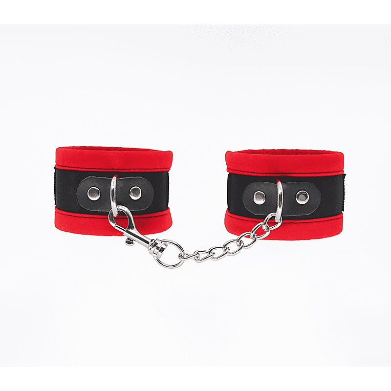 Lightly Padded Velveteen Hand Cuffs by Love In Leather - Cuffs And Restraints