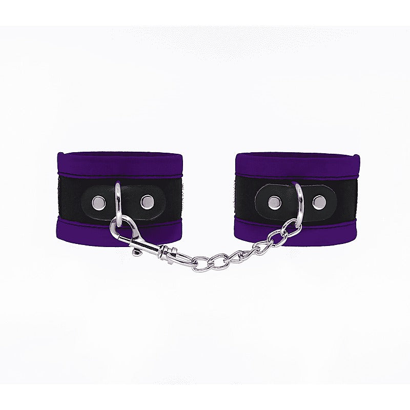 Lightly Padded Velveteen Hand Cuffs by Love In Leather - Cuffs And Restraints