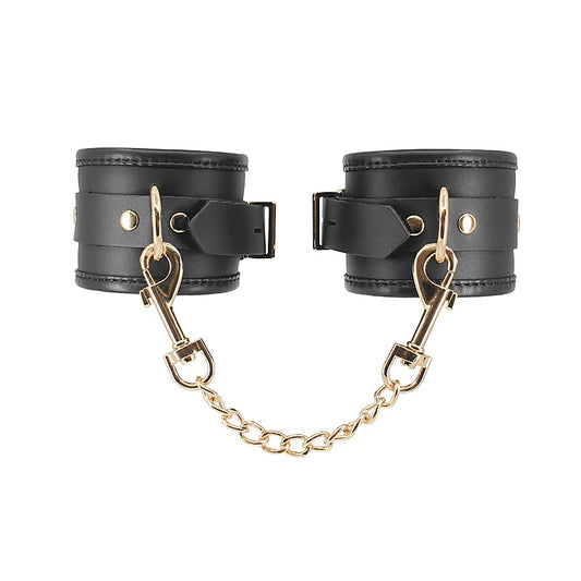 Love In Leather BDSM Hand Cuffs With Coloured Hardware
