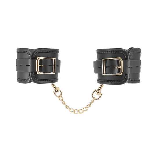 Love In Leather BDSM Hand Cuffs With Coloured Hardware
