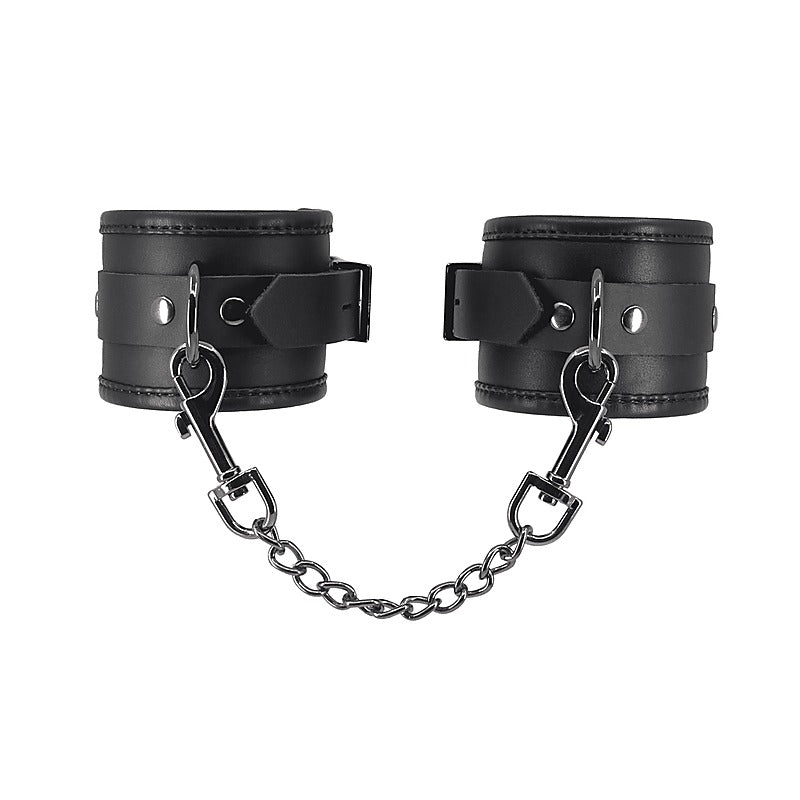 Love In Leather BDSM Hand Cuffs With Coloured Hardware - Cuffs And Restraints
