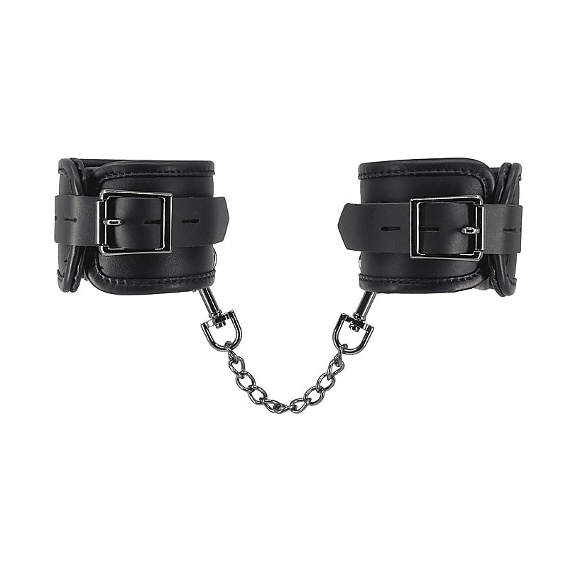 Love In Leather BDSM Hand Cuffs With Coloured Hardware - Cuffs And Restraints