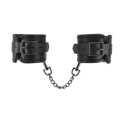 Love In Leather BDSM Hand Cuffs With Coloured Hardware - Cuffs And Restraints