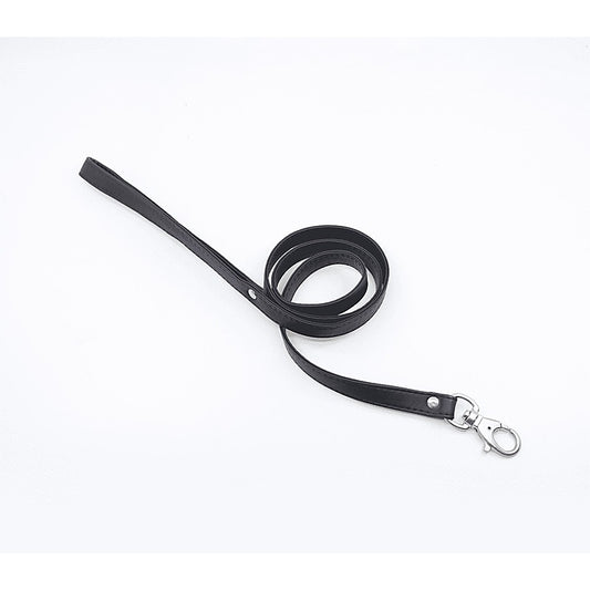 Love In Leather Long Faux Leather Bondage Lead - Collars and Leads