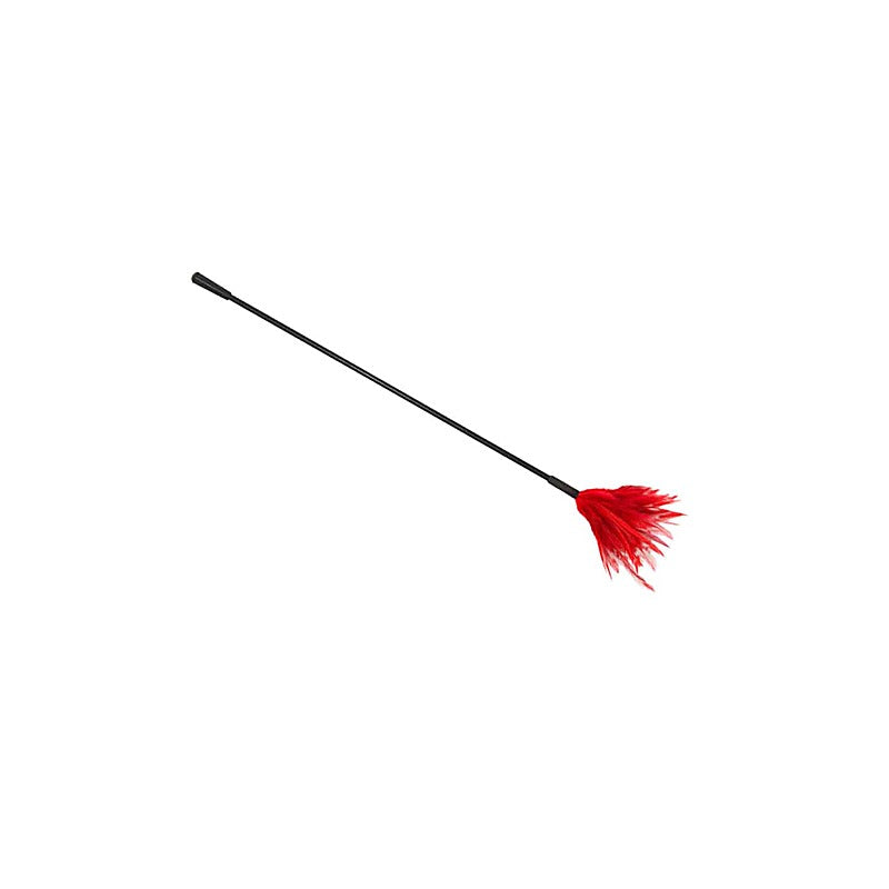 Love In Leather BDSM Crop With Feather Tickler - Whips And Crops
