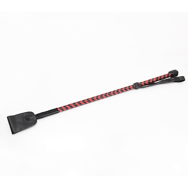 Love In Leather BDSM Riding Crop With Wide Tab - Whips And Crops
