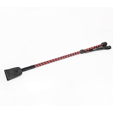 Love In Leather BDSM Riding Crop With Wide Tab - Whips And Crops