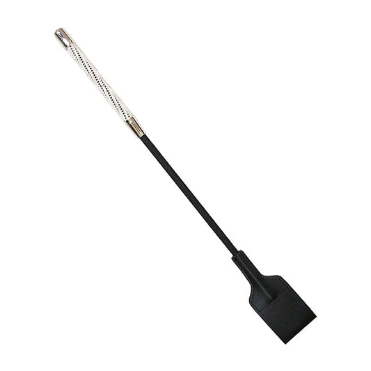 Love In Leather Short Diamante Bondage Riding Crop - Whips And Crops