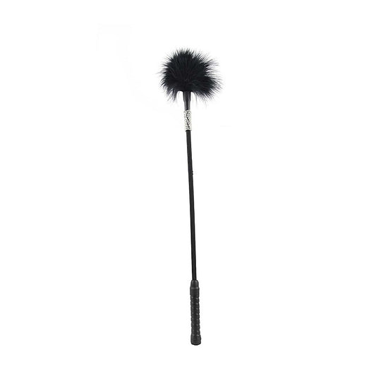 Love In Leather Black Diamante Feather Tickler - Ticklers