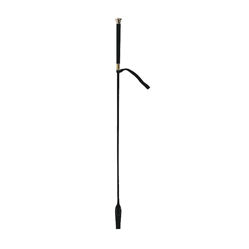 Love In Leather Riding Crop with Coloured Metal Ferrule - Whips And Crops